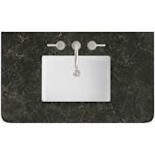 James Martin Vanities 36" Stone Composite Vanity Top with 1 Porcelain Sink and 3 Faucet Holes Phantome