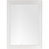 James Martin Vanities Bristol 29" W x 40" H Rectangular Wood Framed Bathroom Wall Mirror Bright White