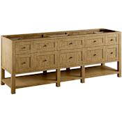 James Martin Vanities Breckenridge 84" Free Standing Double Basin Ash Wood Vanity with USB Port(s), and Electrical Outlet(s) Light Natural Oak