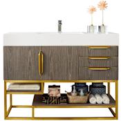 James Martin Vanities Columbia 48" Single Basin Wood Vanity Cabinet Only - Less Vanity Top Ash Gray