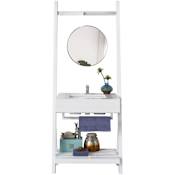James Martin Vanities Lakeside 30" Single Basin Hardwood Vanity Set with Arctic Fall Solid Surface Top Glossy White