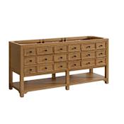 James Martin Vanities Malibu 72" Double Free Standing Vanity Cabinet - Less Vanity Top Amber Birch