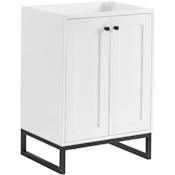 James Martin Vanities Chianti 24" Dual-Mounted Single Basin Vanity Cabinet Only - Less Vanity Top Glossy White