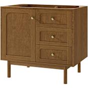 James Martin Vanities Laurent 36" Free Standing Single Basin Poplar Wood Vanity Only, USB Port(s), and Electrical Outlet(s) Honey Oak
