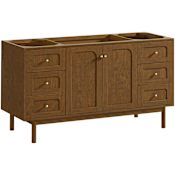 James Martin Vanities Laurent 60" Free Standing Single Basin Poplar Wood Vanity, USB Port(s), and Electrical Outlet(s) Honey Oak