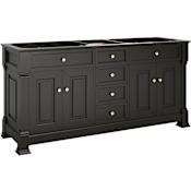 James Martin Vanities Brookfield 72" Free Standing Double Basin Vanity Cabinet Only - Less Vanity Top Black Onyx