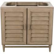 James Martin Vanities Portland 36" Single Free Standing Wood Vanity Cabinet Only - Less Vanity Top Whitewashed Walnut