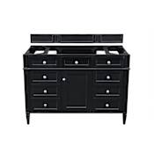 James Martin Vanities Brittany 48" Free Standing Single Basin Poplar Wood Vanity Cabinet Only Black Onyx