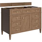 James Martin Vanities Brittany 48" Free Standing Single Basin Poplar Wood Vanity Pecan