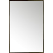 James Martin Vanities Rohe 26"W x 40"H Rectangular Flat Frameless Wall Mounted Bathroom Mirror Champagne Brass