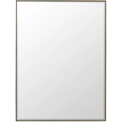 James Martin Vanities Rohe 30" W x 40" H Rectangular Stainless Steel Framed Bathroom Wall Mirror Champagne Brass