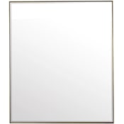 James Martin Vanities Rohe 36" W x 42" H Rectangular Stainless Steel Framed Bathroom Wall Mirror Champagne Brass