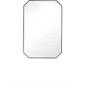 James Martin Vanities Rohe 24"W x 36"H Geometric Beveled Frameless Wall Mounted Bathroom Mirror Matte Black