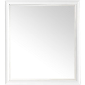 James Martin Vanities Glenbrooke 36" W x 40" H Transitional Rectangular Wood Framed Bathroom Wall Mirror Bright White