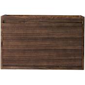 James Martin Vanities Mantova 32" Wall Mounted Single Basin Poplar Wood Vanity Cabinet Only Mid-Century Walnut