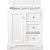 James Martin Vanities De Soto 30" Single Free Standing Wood Vanity Cabinet Only - Less Vanity Top Bright White
