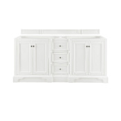 James Martin Vanities De Soto 74" Double Free Standing Wood Vanity Cabinet Only - Less Vanity Top Bright White