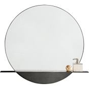 James Martin Vanities Platform 39-3/8" W x 36" H Circular Metal Framed Bathroom Wall Mirror Modern Iron