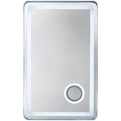 James Martin Vanities Essential 28-1/2" W x 45-1/2" H Contemporary Rectangular Stainless Steel Framed Bathroom Wall Mirror with Light Brushed Nickel