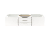 James Martin Vanities Columbia 59" Double Wall Mounted Vanity Cabinet - Less Vanity Top Glossy White