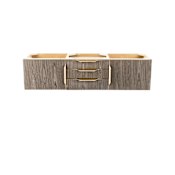 James Martin Vanities Columbia 59" Double Wall Mounted Vanity Cabinet - Less Vanity Top Ash Gray