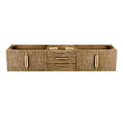 James Martin Vanities Columbia 72" Double Wall Mounted Vanity Cabinet - Less Vanity Top Latte Oak
