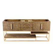James Martin Vanities Columbia 72" Single Free Standing Vanity Cabinet - Less Vanity Top Latte Oak
