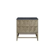 James Martin Vanities Emmeline 36" Free Standing Single Basin Ash Wood Vanity Set with Stone Composite Top and Rectangular Sink - Charcoal Soapstone Pebble Oak / Charcoal Soapstone