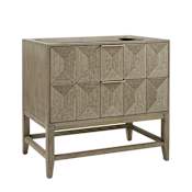 James Martin Vanities Emmeline 36" Free Standing Single Basin Ash Wood Vanity Cabinet Only Pebble Oak
