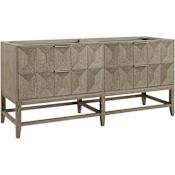 James Martin Vanities Emmeline 72" Free Standing Double Basin Acacia Wood Vanity Cabinet Only Pebble Oak