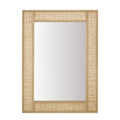 James Martin Vanities Solene 28"W x 38"H Square Flat Framed Wall Mounted Bathroom Mirror Seaside Oak