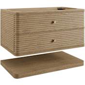 James Martin Vanities Allamari 36" Wall Mounted Single Basin Ash Wood Vanity Dune Mist