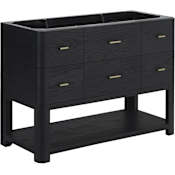 James Martin Vanities Lucian 48" Single Free Standing Vanity Cabinet - Less Vanity Top Carbon Oak
