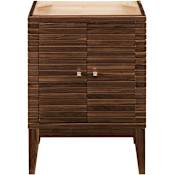 James Martin Vanities Linden 24" Single Basin Hardwood Vanity Cabinet Only Mid Century Walnut