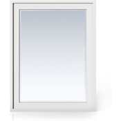 James Martin Vanities Brookfield 30" W x 39" H Modern Rectangular Framed Bathroom Wall Mirror Glossy White