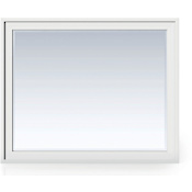 James Martin Vanities Brookfield 48" W x 39" H Rectangular Framed Bathroom Wall Mirror Glossy White