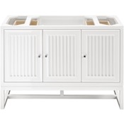 James Martin Vanities Athens 48" Single Basin Hardwood Vanity Cabinet Only Glossy White