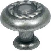 Jamison Collection 1-3/16 Inch Mushroom Cabinet Knob Antique Silver
