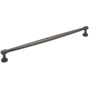 Jeffrey Alexander Jules 12" Center to Center (305mm) Elegant Tapered Large Cabinet Bar Handle / Drawer Bar Pull Brushed Pewter