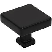Jeffrey Alexander Nash 1-3/8 Inch Square Cabinet Knob Matte Black