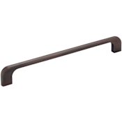 Jeffrey Alexander Alvar 7-9/16" Center to Center Slim Sleek Curved Corner Cabinet Handle / Drawer Pull Brushed Oil Rubbed Bronze