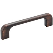 Jeffrey Alexander Alvar 3-3/4" Center to Center Slim Rounded Corner Cabinet Handle / Drawer Pull Brushed Oil Rubbed Bronze
