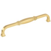 Jeffrey Alexander Audrey 7-9/16" Center to Center Glam Regency Traditional Cabinet Handle / Drawer Pull Brushed Gold