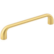 Jeffrey Alexander Loxley 18" Center to Center Smooth Corner Cabinet Handle / Drawer Pull Brushed Gold