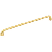 Jeffrey Alexander Loxley 12" Center to Center Smooth Rounded Corner Large Cabinet Handle / Drawer Pull Brushed Gold