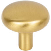 Jeffrey Alexander Loxley 1-1/4" Mushroom Round Smooth Cabinet Knob / Drawer Knob Brushed Gold