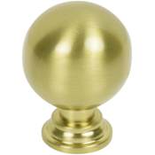 Jeffrey Alexander Davis 1-3/8 Inch Round Cabinet Knob Brushed Gold