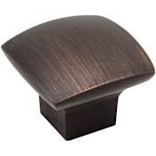 Jeffrey Alexander Sonoma 1-3/16" Square Contemporary Cabinet Knob Brushed Oil Rubbed Bronze