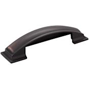 Jeffrey Alexander Annadale 3-3/4" Center to Center Bold Pillow Top Square Cabinet Cup Handle / Drawer Cup Pull Brushed Oil Rubbed Bronze