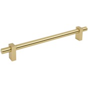 Jeffrey Alexander Larkin 12" Center to Center Modern Smooth Appliance Bar Handle / Appliance Bar Pull Brushed Gold